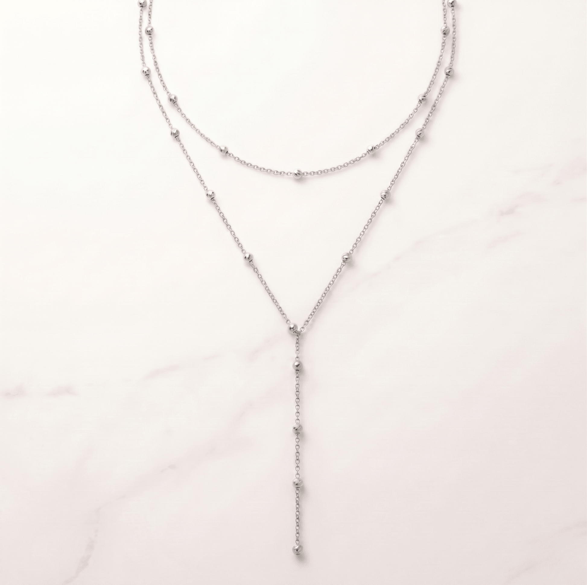 Celeste Double Layer Drop Necklace - Orlumea
