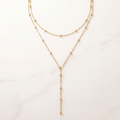 Celeste Double Layer Drop Necklace - Orlumea
