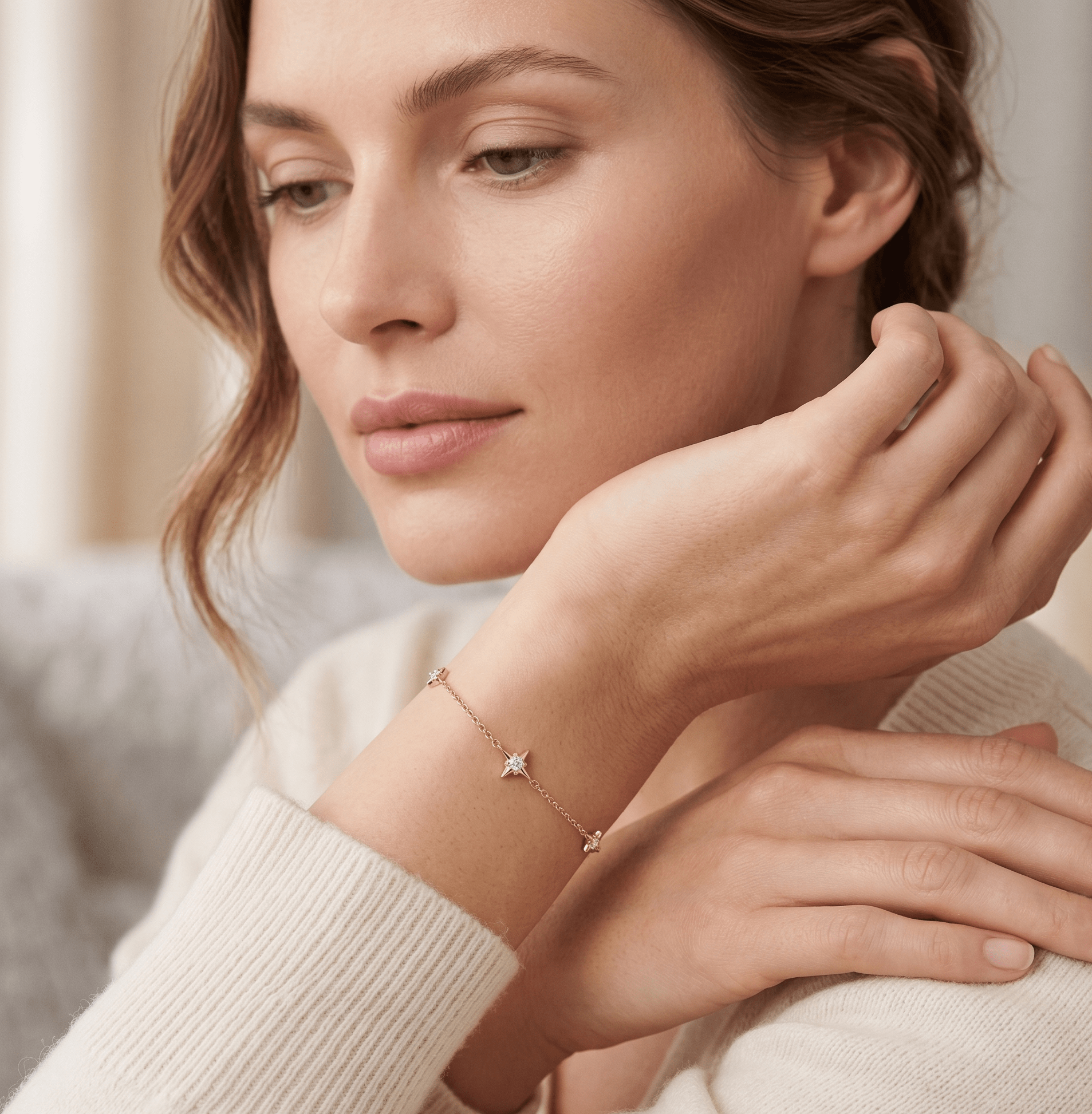 Celestial Diamond Star Bracelet - Orlumea