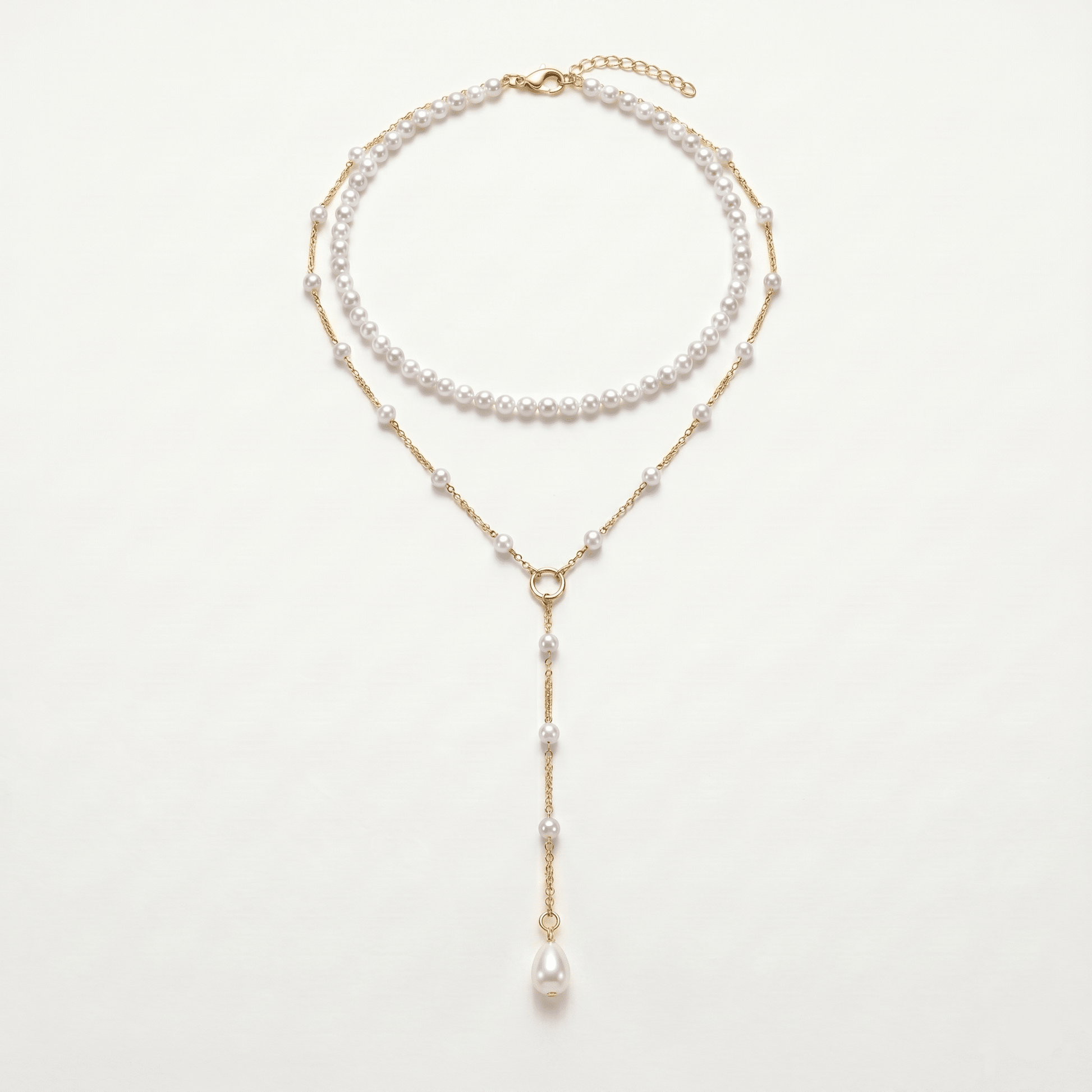 Celestial Pearl Cascade Necklace - Orlumea