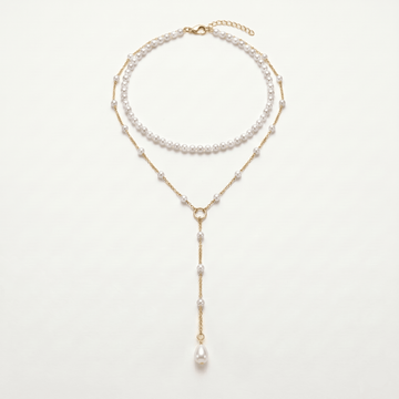 Celestial Pearl Cascade Necklace - Orlumea