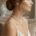 Celestial Pearl Cascade Necklace - Orlumea