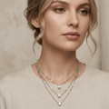 Celestial Trio Crystal Layered Necklace - Orlumea