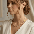 Daisy Flower Gold Chain Necklace - Orlumea