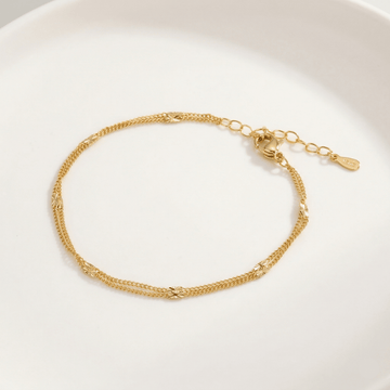 Double Layer Gold Bracelet - Orlumea