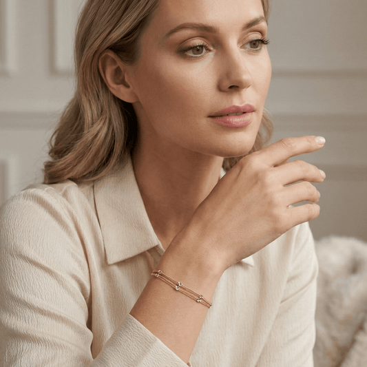 Double Layer Gold Bracelet - Orlumea
