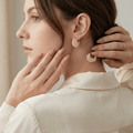 Elara Pearl Cluster Huggie Earrings - Orlumea