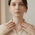 Elara Pearl Cluster Huggie Earrings - Orlumea