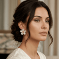 Elara Pearl Flower Earrings - Orlumea