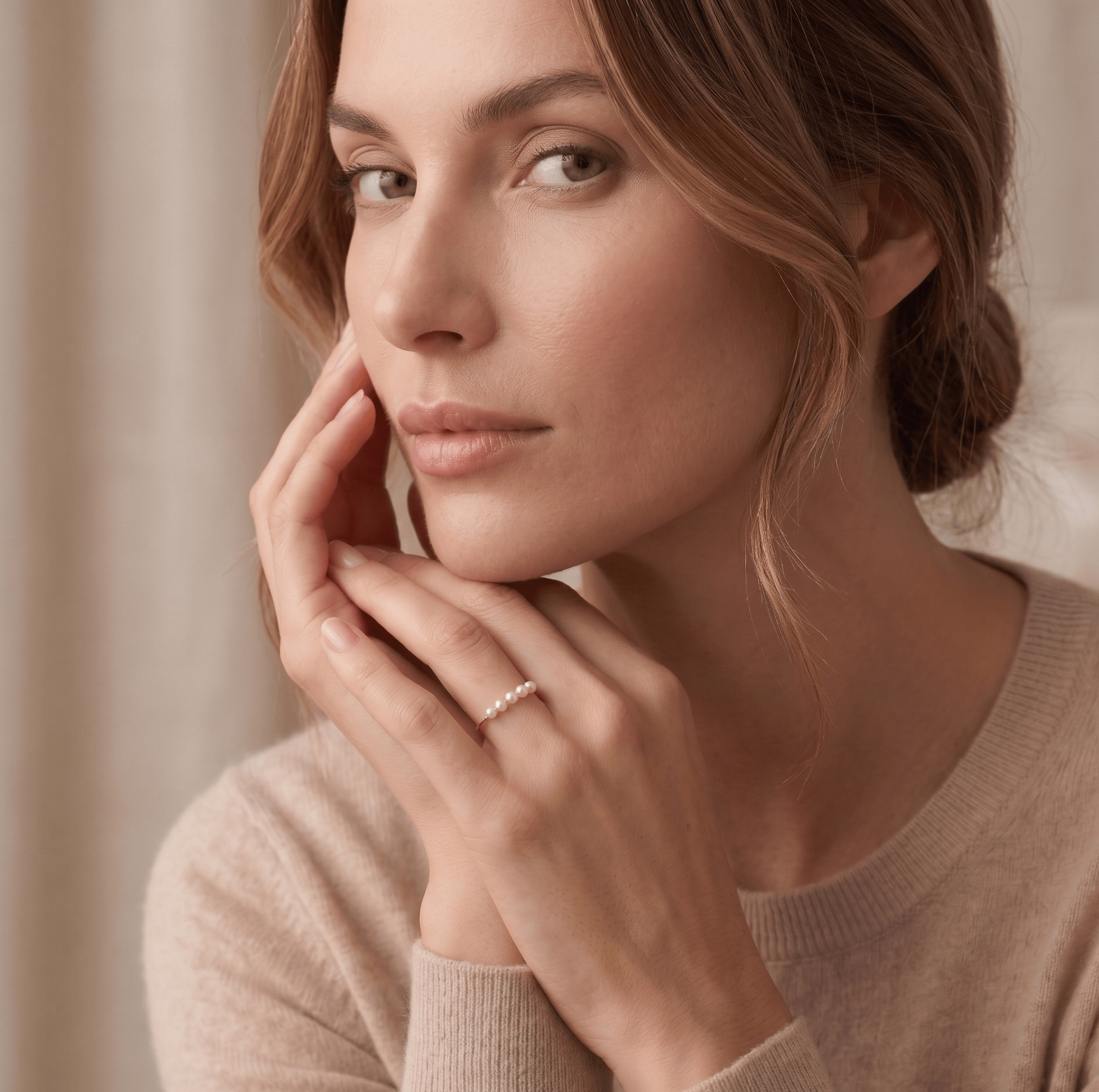 Elara Pearl Ring - Orlumea
