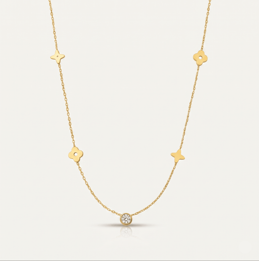 Elaris Bloom Crystal Necklace - Orlumea