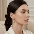 Emerald Glow Crystal Drop Earrings - Orlumea