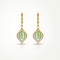 Emerald Glow Crystal Drop Earrings - Orlumea