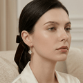 Emerald Glow Crystal Drop Earrings - Orlumea