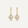 Emerald Glow Crystal Drop Earrings - Orlumea