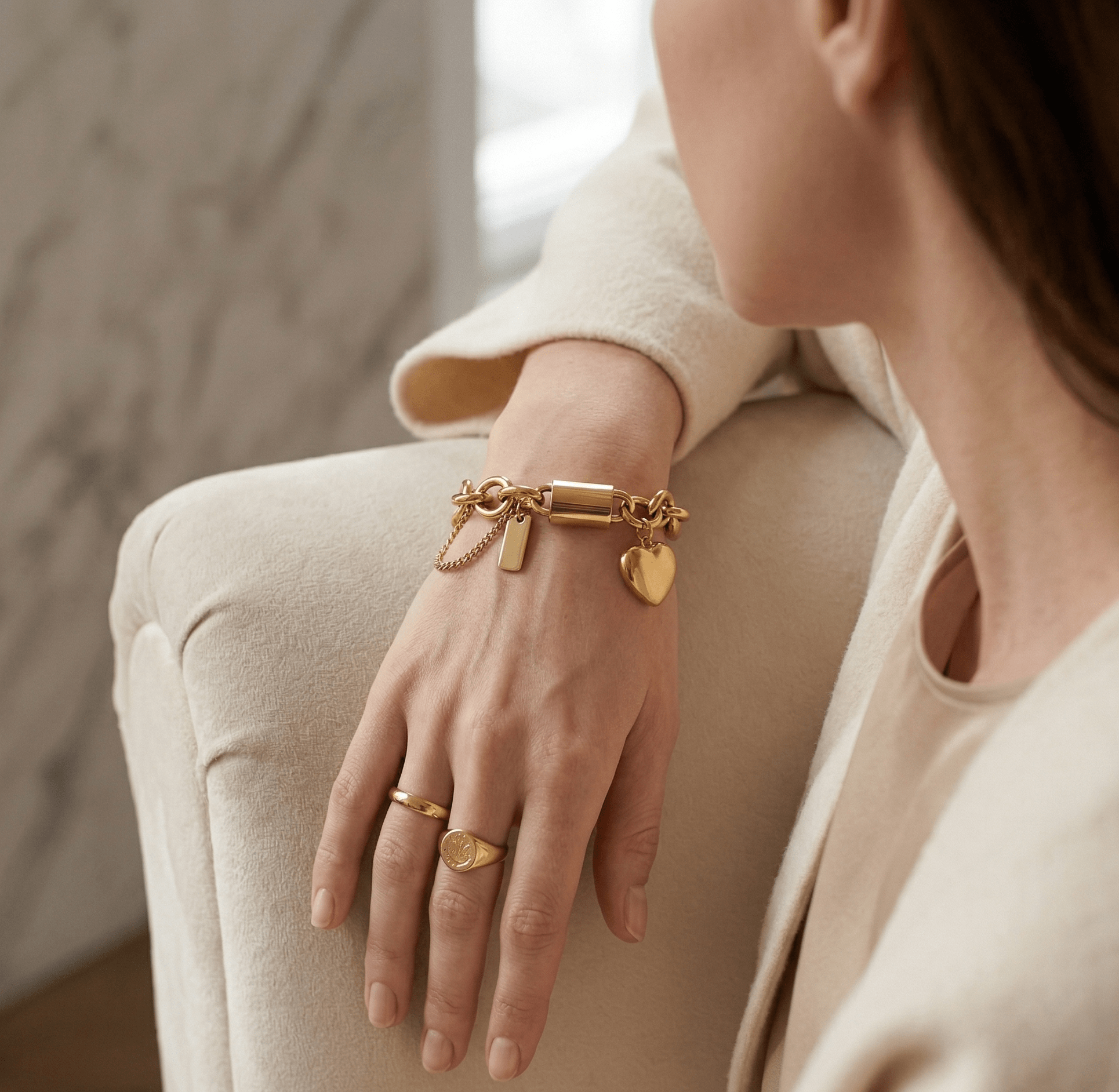 Eterna Heart Link Bracelet - Orlumea