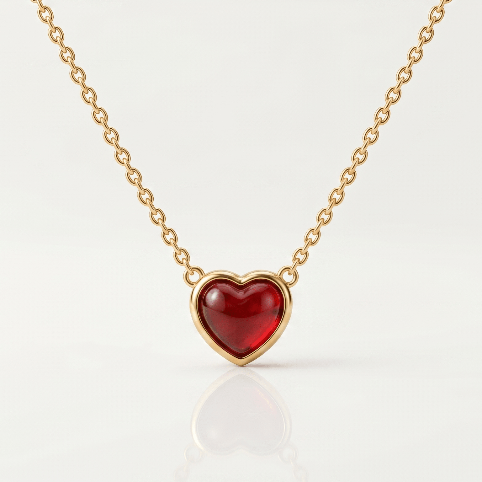 Eternal Ruby Heart Pendant Necklace - Orlumea