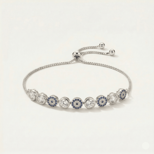 Evil Eye Crystal Adjustable Bracelet - Orlumea