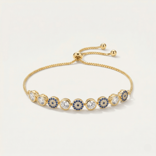 Evil Eye Crystal Adjustable Bracelet - Orlumea