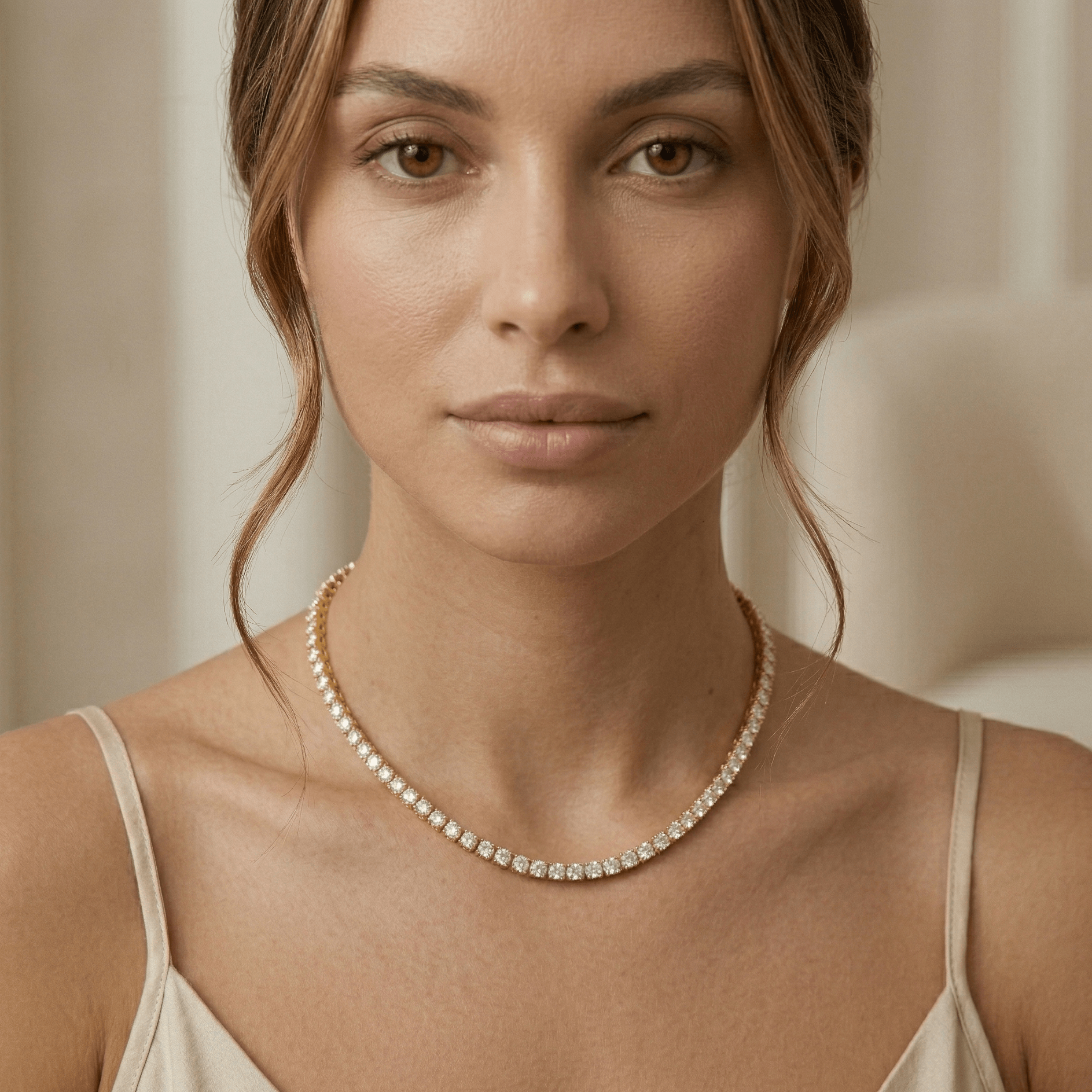 Gold Tennis Necklace – Luxe Edition - Orlumea