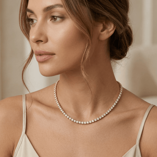 Gold Tennis Necklace – Luxe Edition - Orlumea