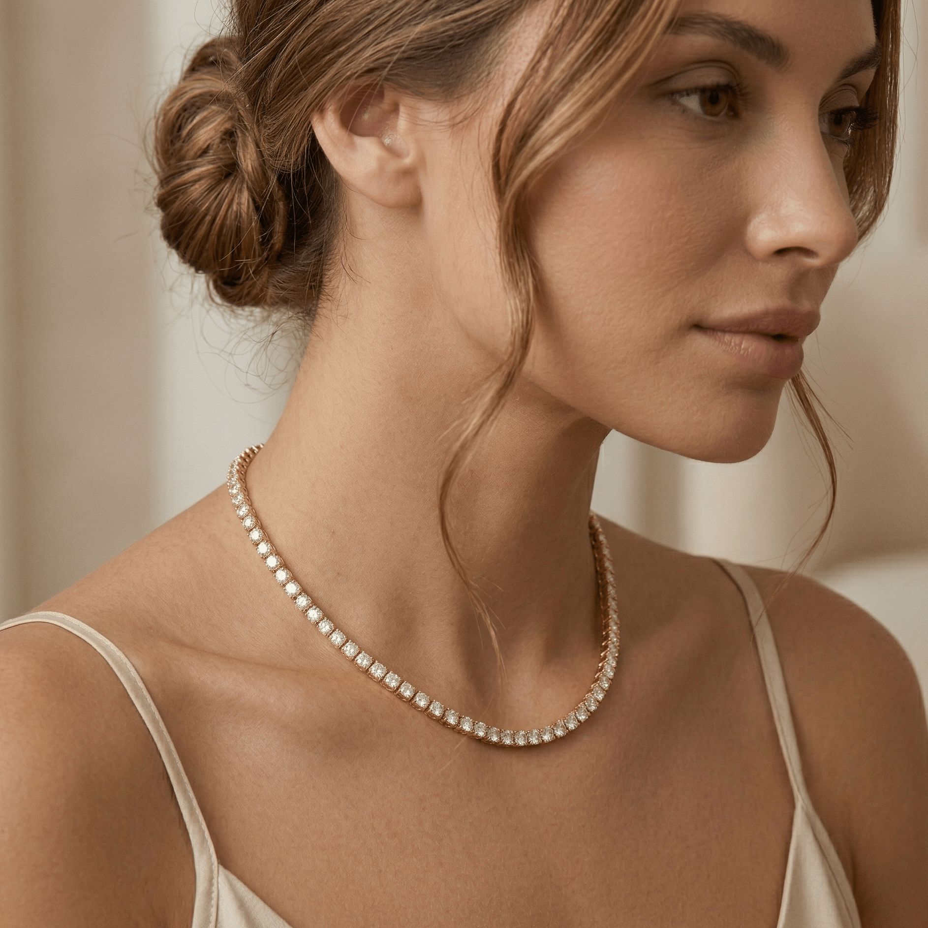 Gold Tennis Necklace – Luxe Edition - Orlumea