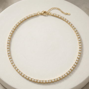 Gold Tennis Necklace – Luxe Edition - Orlumea