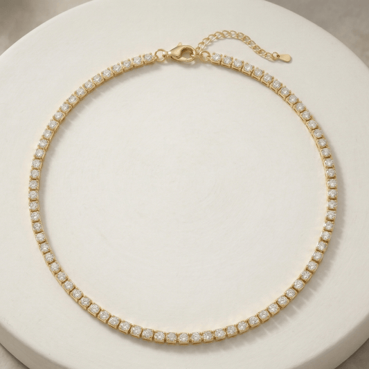 Gold Tennis Necklace – Luxe Edition - Orlumea