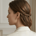 Golden Bloom Textured Floral Stud Earrings - Orlumea
