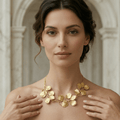 Golden Leaf Statement Necklace - Orlumea