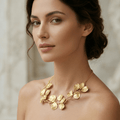 Golden Leaf Statement Necklace - Orlumea