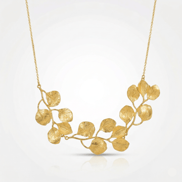 Golden Leaf Statement Necklace - Orlumea