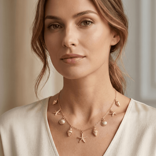 Golden Tide Charm Necklace - Orlumea
