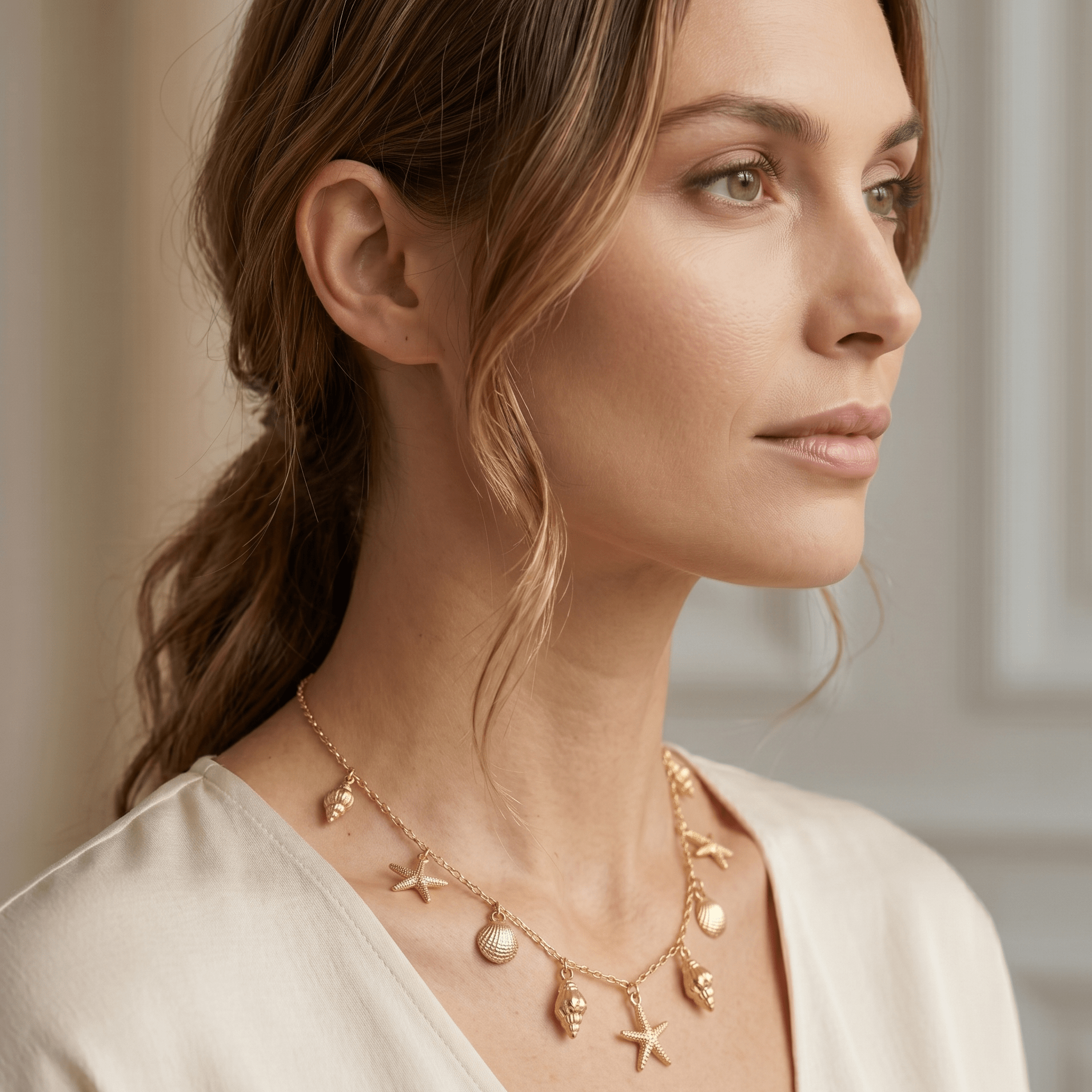 Golden Tide Charm Necklace - Orlumea