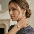 Ivory Wave Gold Cuff Bracelet - Orlumea