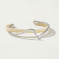 Ivory Wave Gold Cuff Bracelet - Orlumea