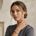 Ivory Wave Gold Cuff Bracelet - Orlumea