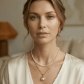 Layered Pearl Pendant Necklace - Orlumea