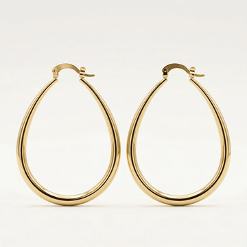Lumière Oval Hoop Earrings - Orlumea