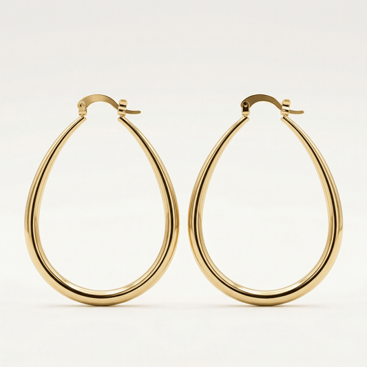 Lumière Oval Hoop Earrings - Orlumea