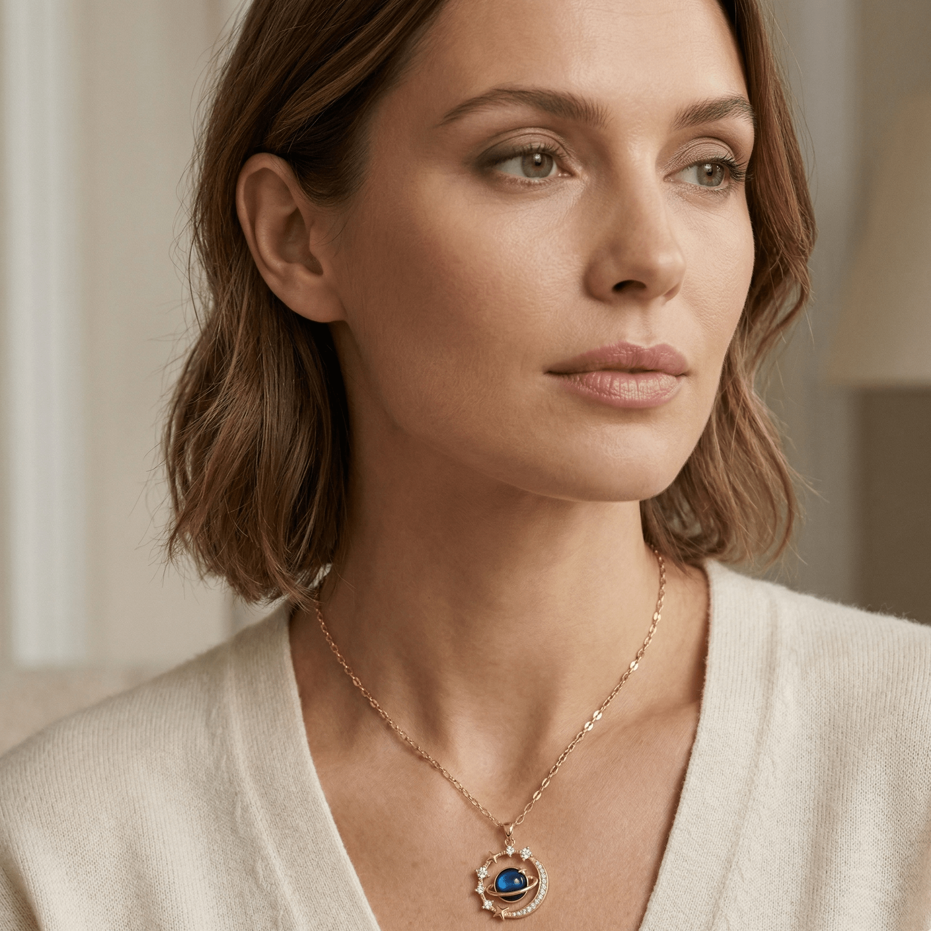 Luna Celestial Gold Necklace - Orlumea