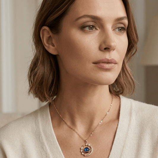 Luna Celestial Gold Necklace - Orlumea