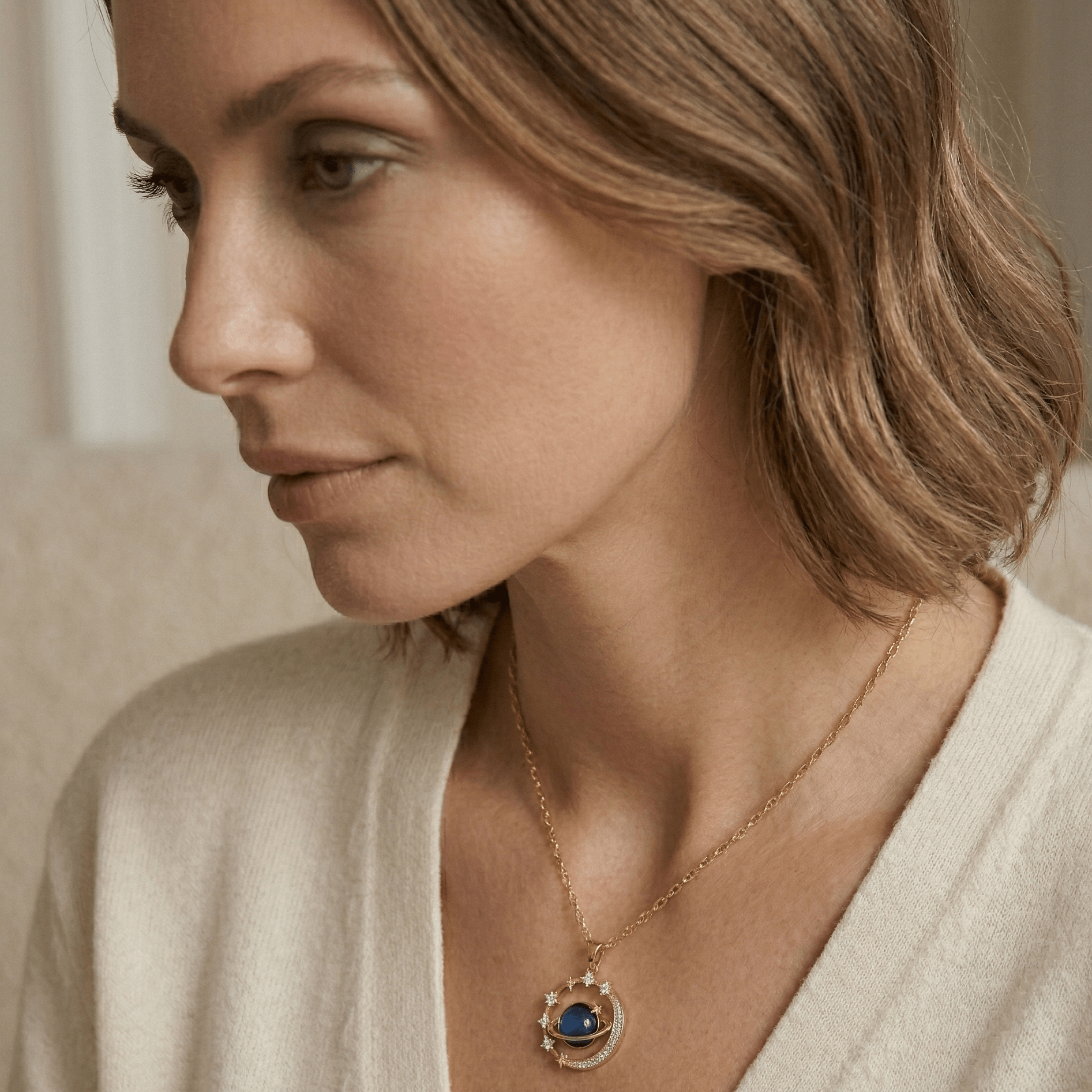 Luna Celestial Gold Necklace - Orlumea
