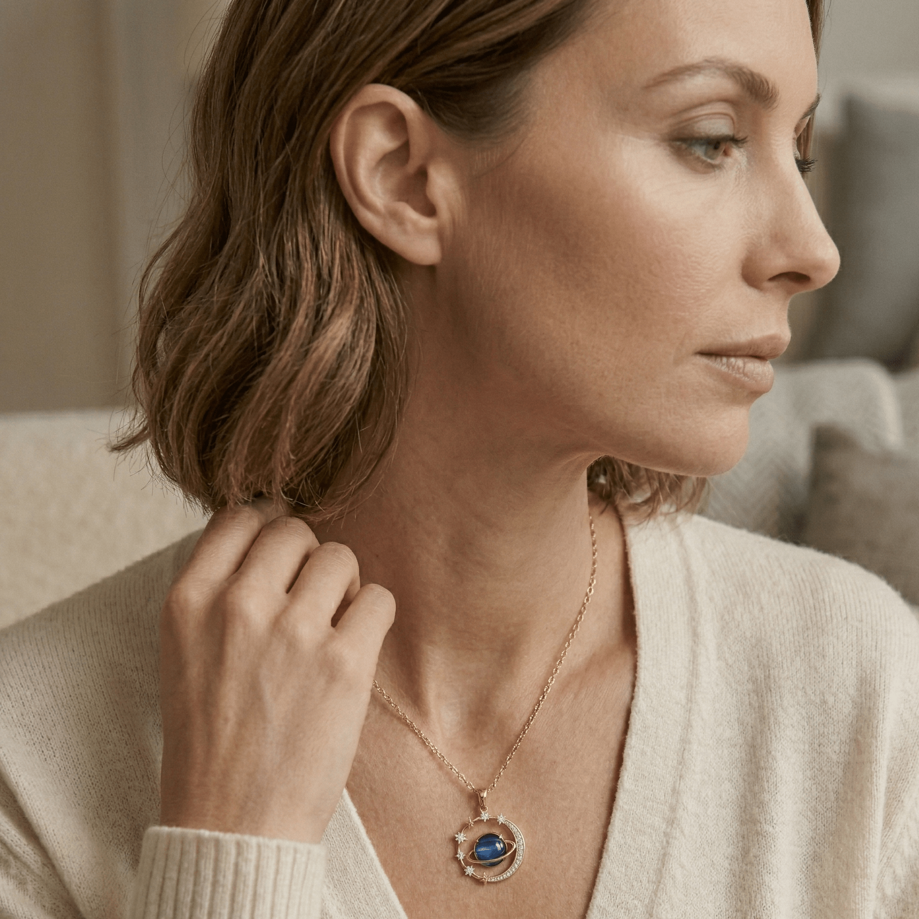 Luna Celestial Gold Necklace - Orlumea