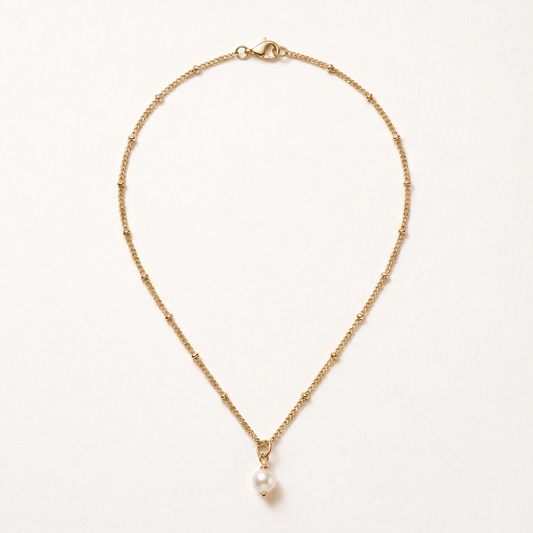 Luna Pearl Drop Necklace - Orlumea