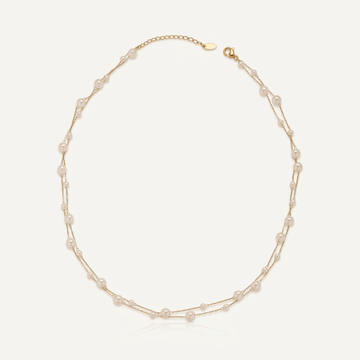 Luna Pearl Layered Necklace - Orlumea
