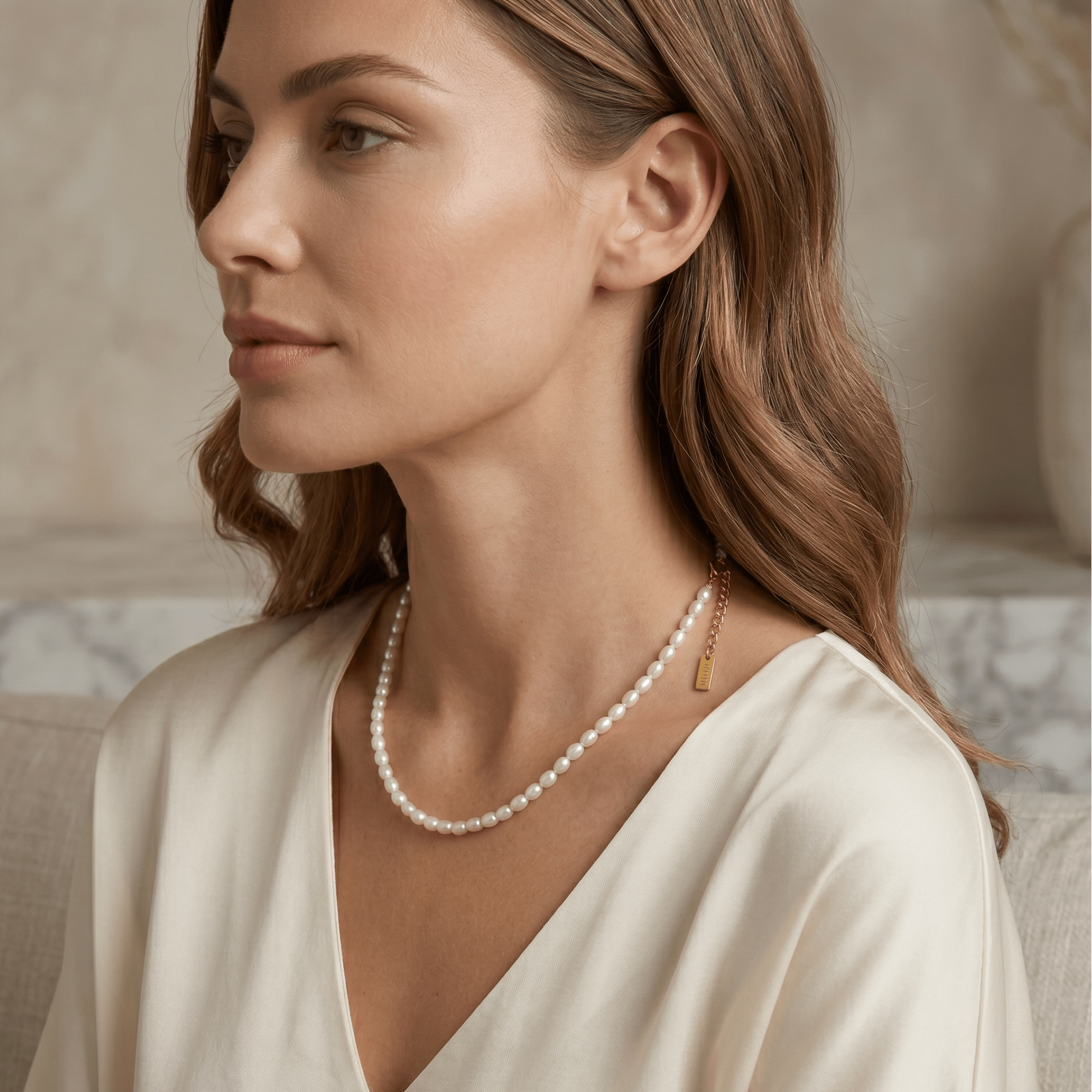 Luna Pearl Necklace - Orlumea