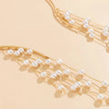 Luxe Pearl Cascade Gold Necklace - Orlumea