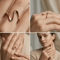 Minimal Wave Adjustable Ring - Orlumea