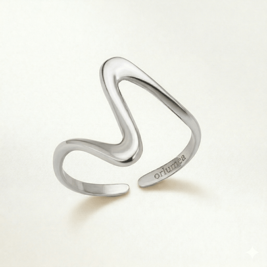 Minimal Wave Adjustable Ring - Orlumea